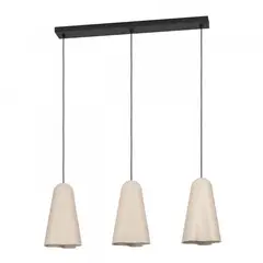 EGLO - Lámpara Colgante Tollerica Acero E27 3x40W IP20 Cod390364