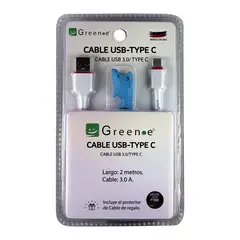 GREEN E - Cable USB a Tipo C de 2 metros
