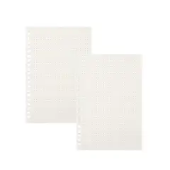 LANGUO - Repuesto De Hojas Punto Para Libreta Anillada A5