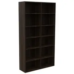 FMFURNITURE - Biblioteca Con 10 Estantes - Café Oscuro 175x97.7x30.6 cm