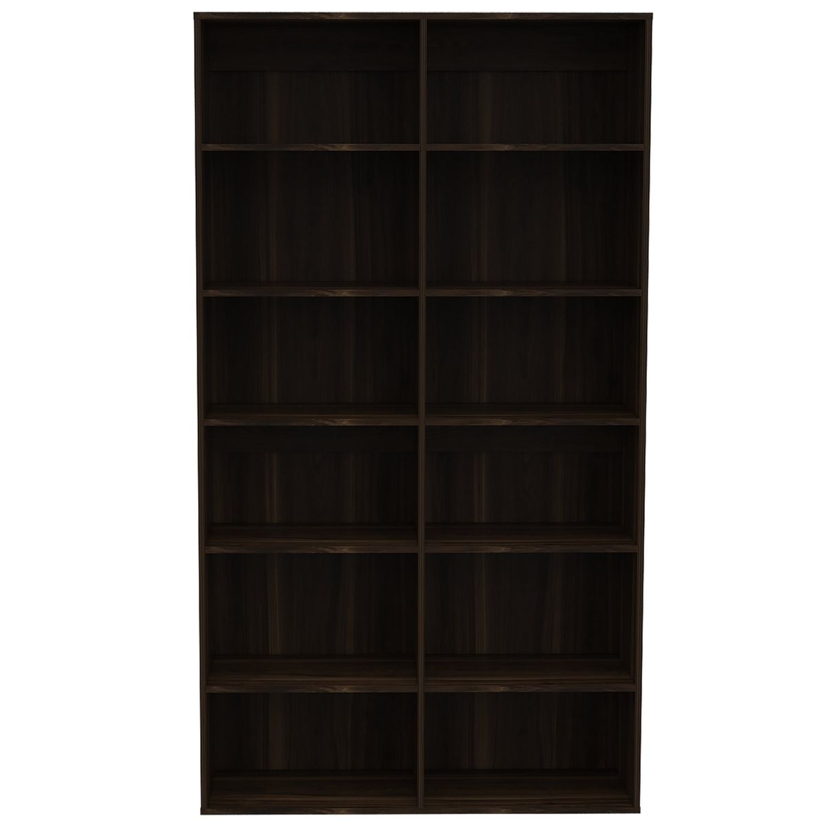 FMFURNITURE - Biblioteca Con 10 Estantes - Café Oscuro 175x97.7x30.6 cm