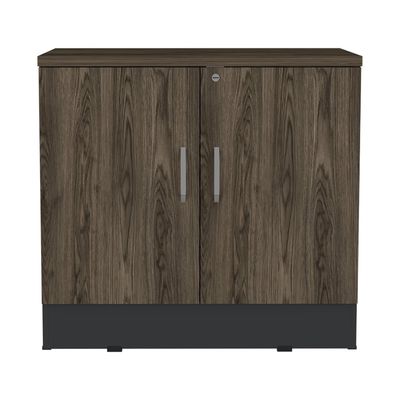 Imagen 2 del producto Biffet 2 Puertas Café Oscuro y Negro 75x80x48.5 cm