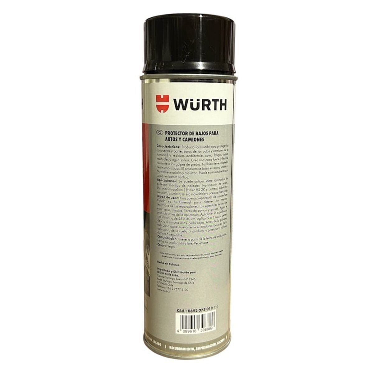 WURTH - Pintura Antigravilla Spray Undercoating 500ml Pick-up Chasis