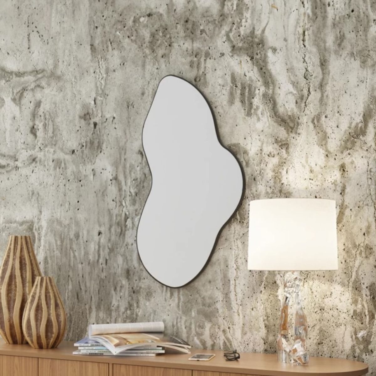 GENERICO - Espejo Decorativo Forma Orgánica Con Espejo Nature De 90 Cm