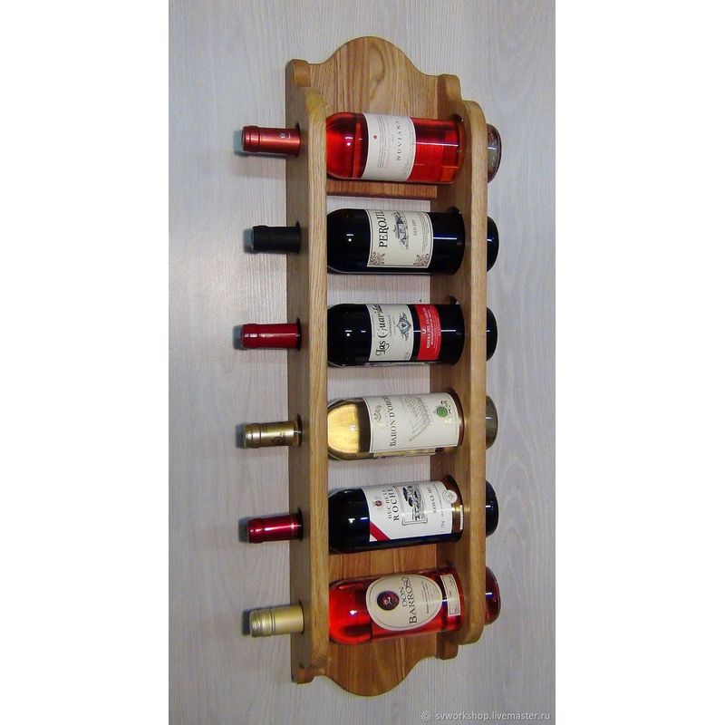 GENERICO - Porta Botella Para Vino De Madera Soporte 6vinos