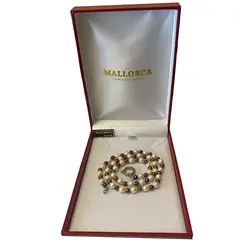 MALLORCA - COLLAR Y AROS CONJUNTO PERLAS DE 50CMS.