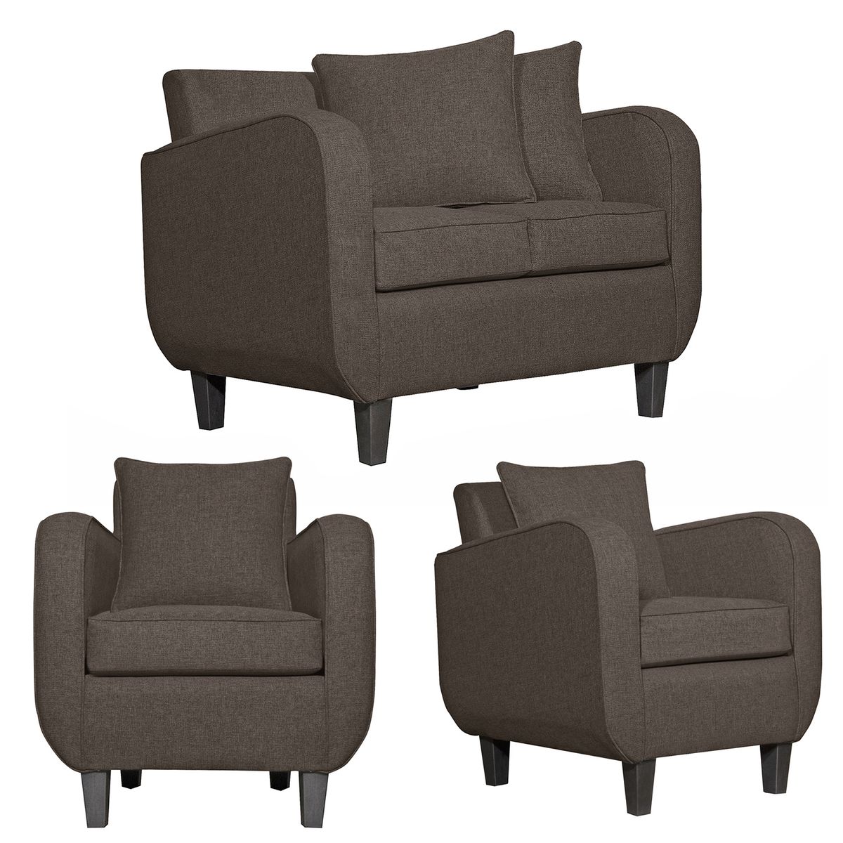 RUZAM MOBEL - JUEGO DE LIVING 2-1-1 CRONOS CAFE