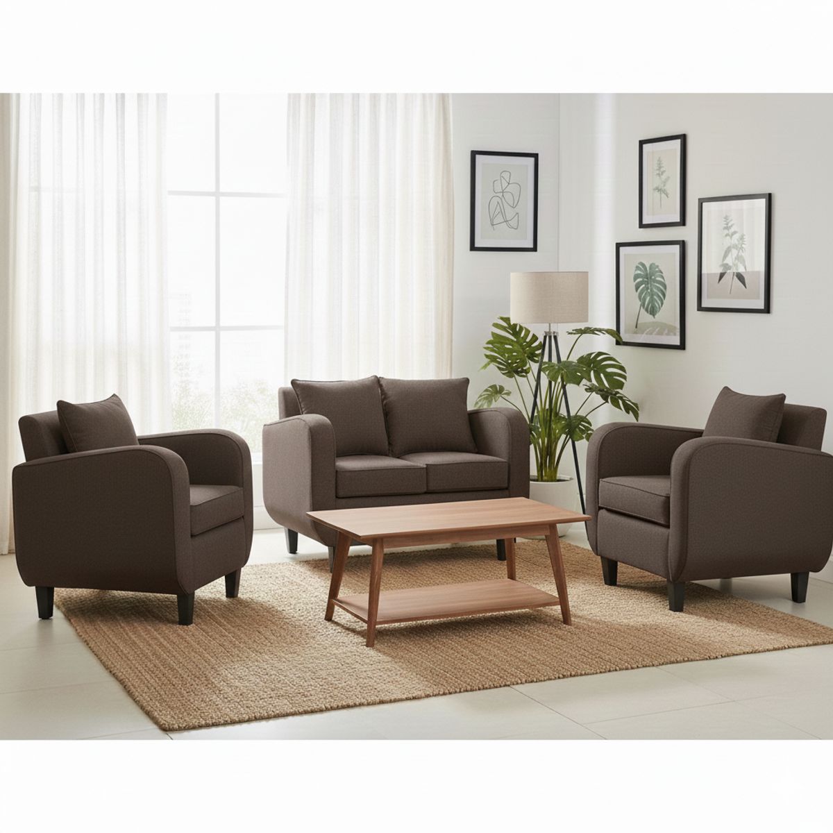 RUZAM MOBEL - JUEGO DE LIVING 2-1-1 CRONOS CAFE