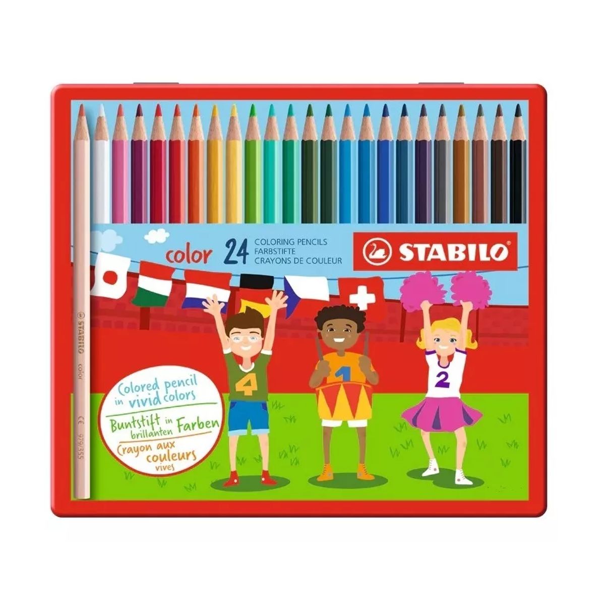 STABILO - Lápices De 24 Colores Caja Metalica Stabilo