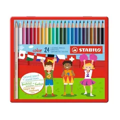 STABILO - Lápices De 24 Colores Caja Metalica