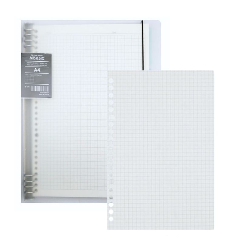 LANGUO - Libreta Anillada A4 Refill + Pack Hojas Repuesto Cuadro