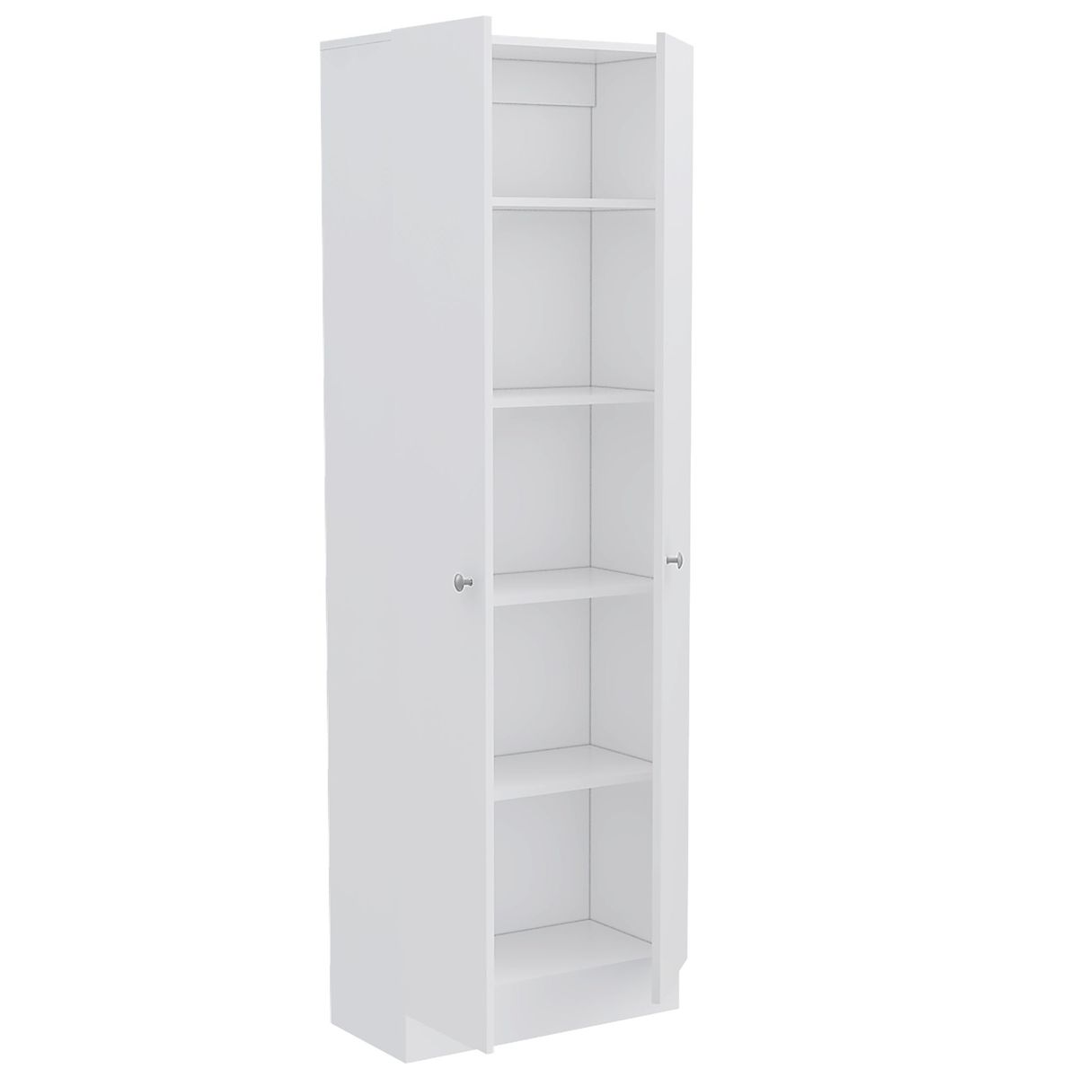FMFURNITURE - Estante Organizador WC 2 Puertas - Blanco 180x30x60 cm