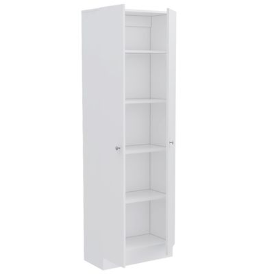 Imagen 2 del producto Estante Organizador WC 2 Puertas - Blanco 180x30x60 cm