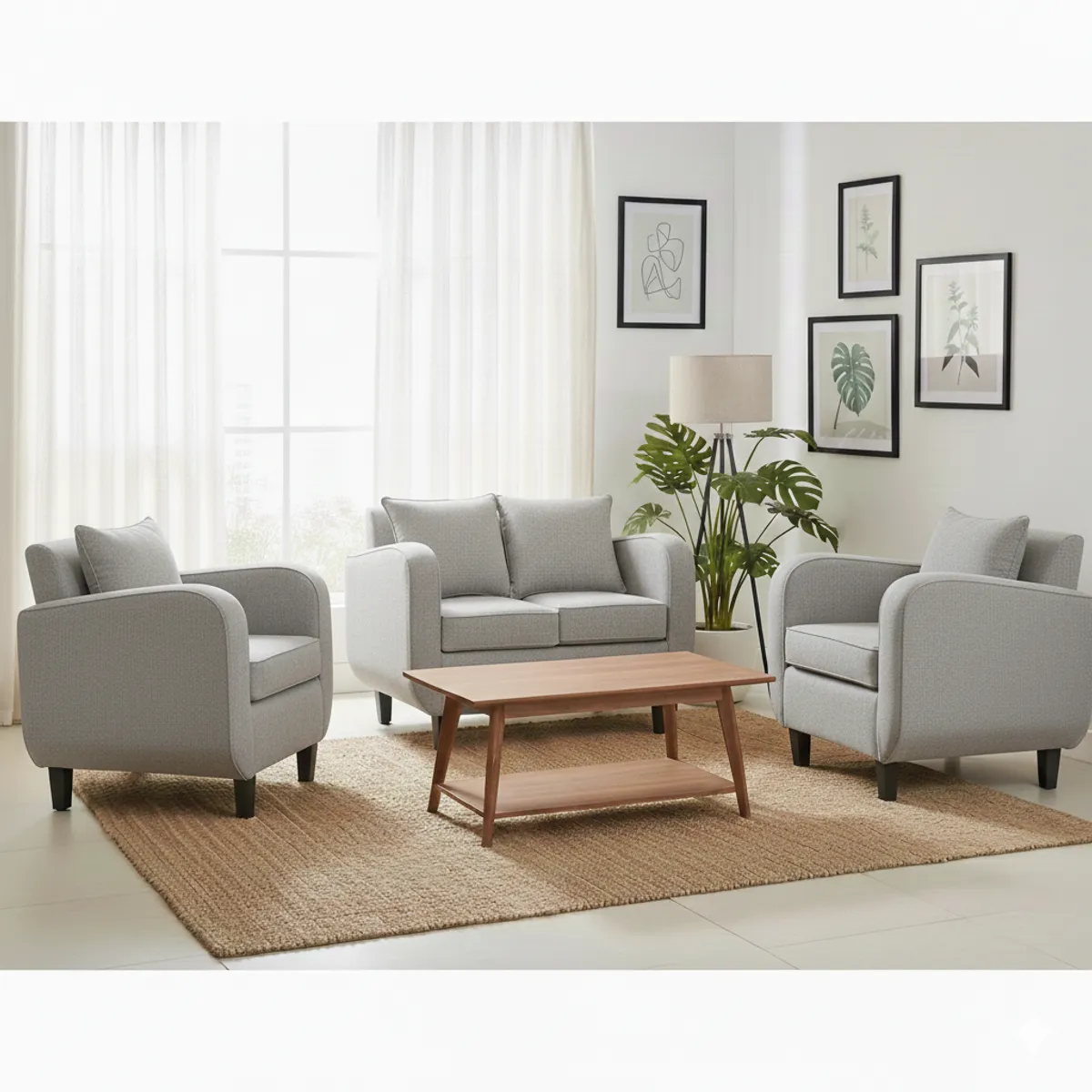 RUZAM MOBEL - LIVING 2-1-1 CRONOS GRIS