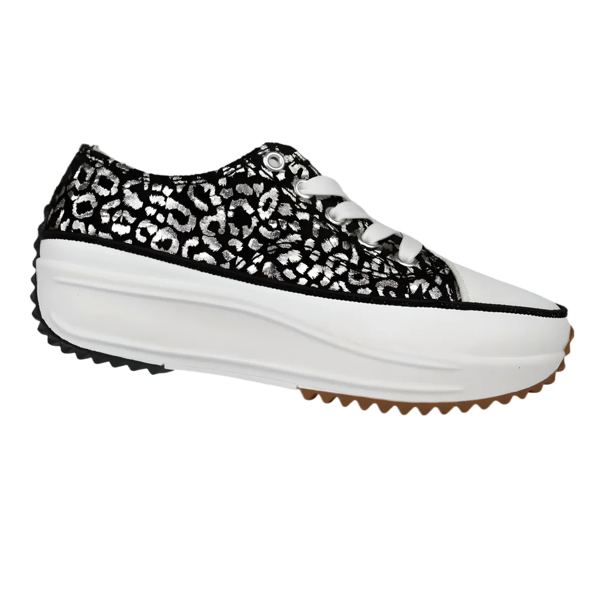 THUNDER BLUE - Zapatilla de Mujer Print 2410 Yassne Negro.
