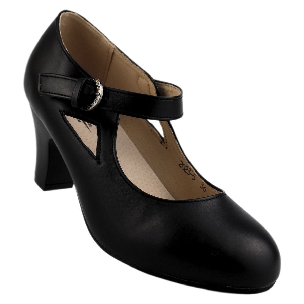 THUNDER BLUE - Zapato de Mujer Taco Cono 23 Yassne Negro