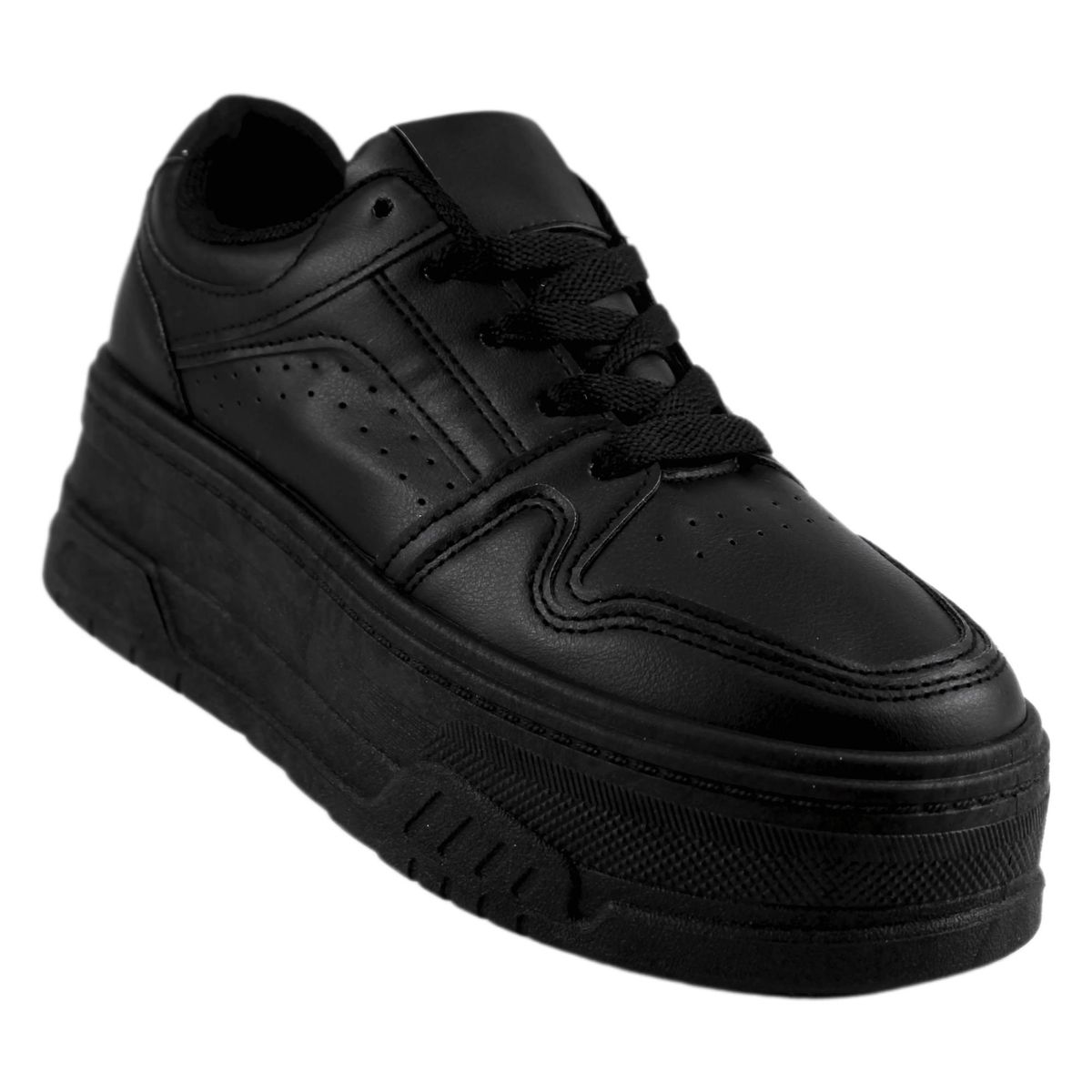 THUNDER BLUE - Zapatilla Escolar Unisex 12 Yassne Negro