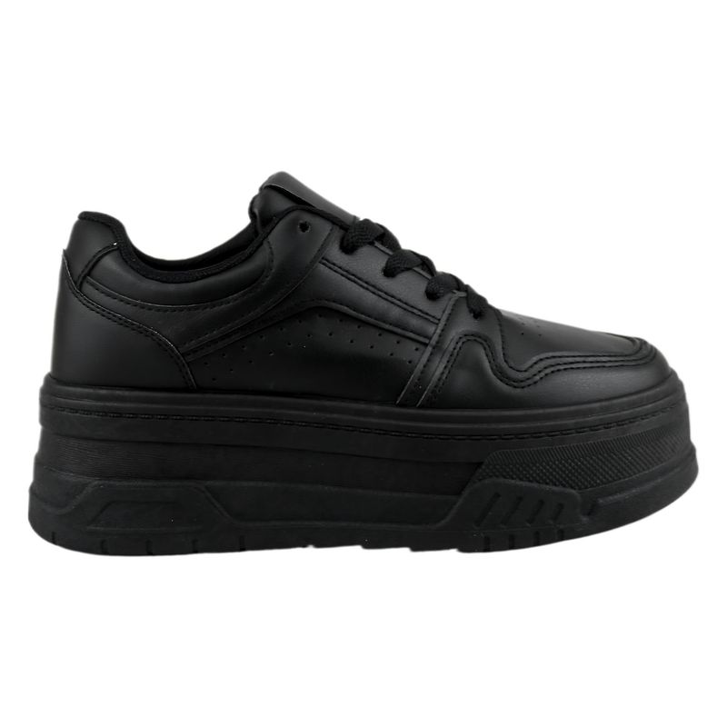 THUNDER BLUE - Zapatilla Escolar Unisex 12 Yassne Negro