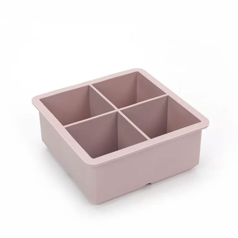 GENERICO - Cubetera Hielera Molde Silicona 4 Cubos Grandes Con Tapa