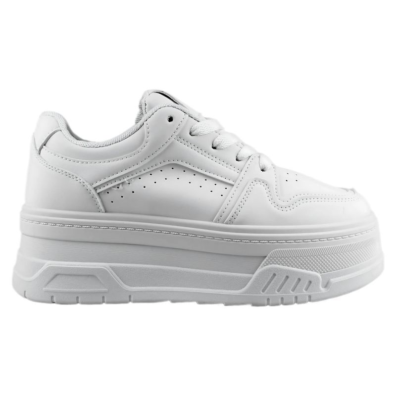 THUNDER BLUE - Zapatilla Escolar Unisex 12 Yassne Blanco.