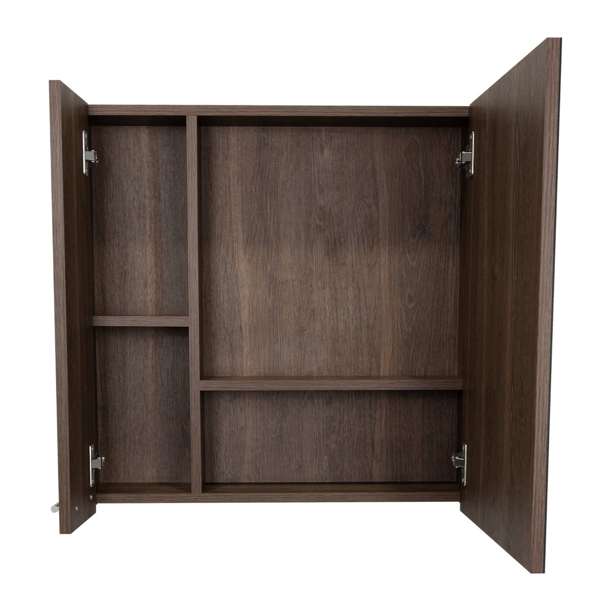 FMFURNITURE - Botiquin 2 Puertas Con Espejo - Café Oscuro 60x60x14.9 cm