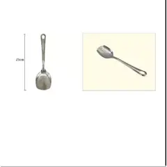 GENERICO - Cuchara De Acero Inoxidable 25Cm Set 2 Cuadrada