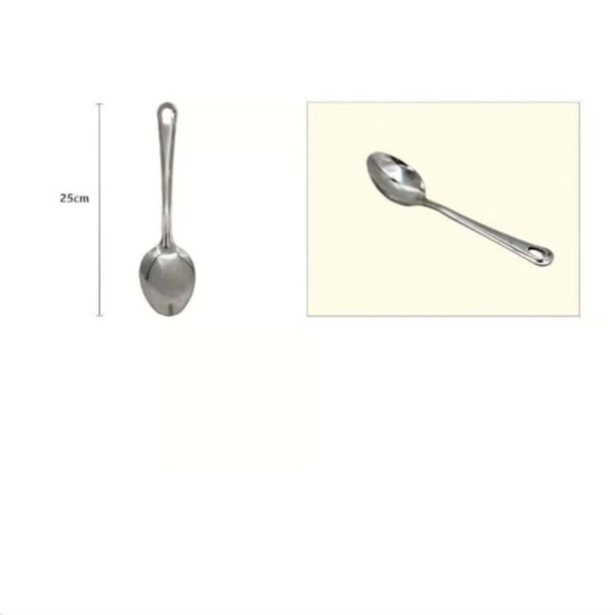 GENERICO - Cuchara De Acero Inoxidable 25Cm Set 2