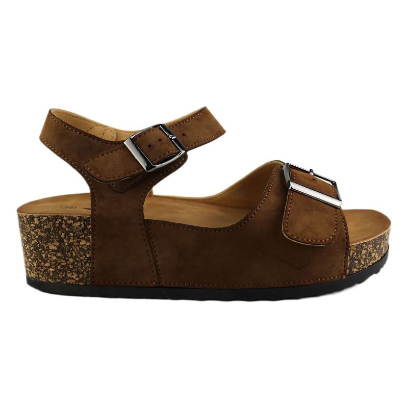 THUNDER BLUE - Sandalia de Mujer Casual 16 Yassne Marron