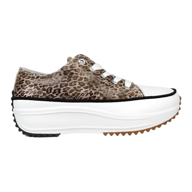 THUNDER BLUE - Zapatilla de Mujer Print 2410 Yassne Marron Claro