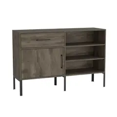 FMFURNITURE - Arrimo 1 Puerta 1 Cajon - Café Oscuro 79.4x120x35 cm