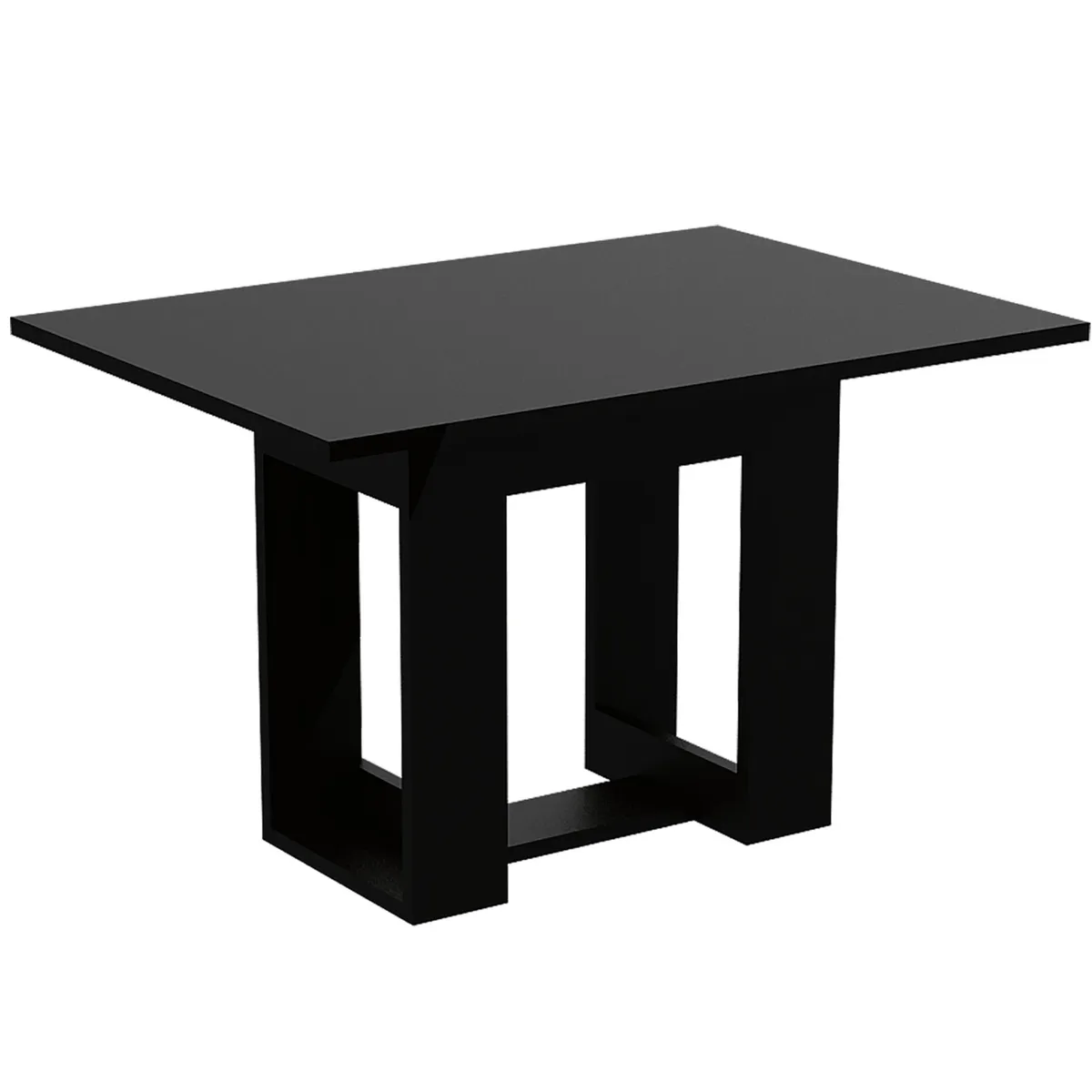 FMFURNITURE - Mesa De Comedor Negro 74.05x120x85 cm