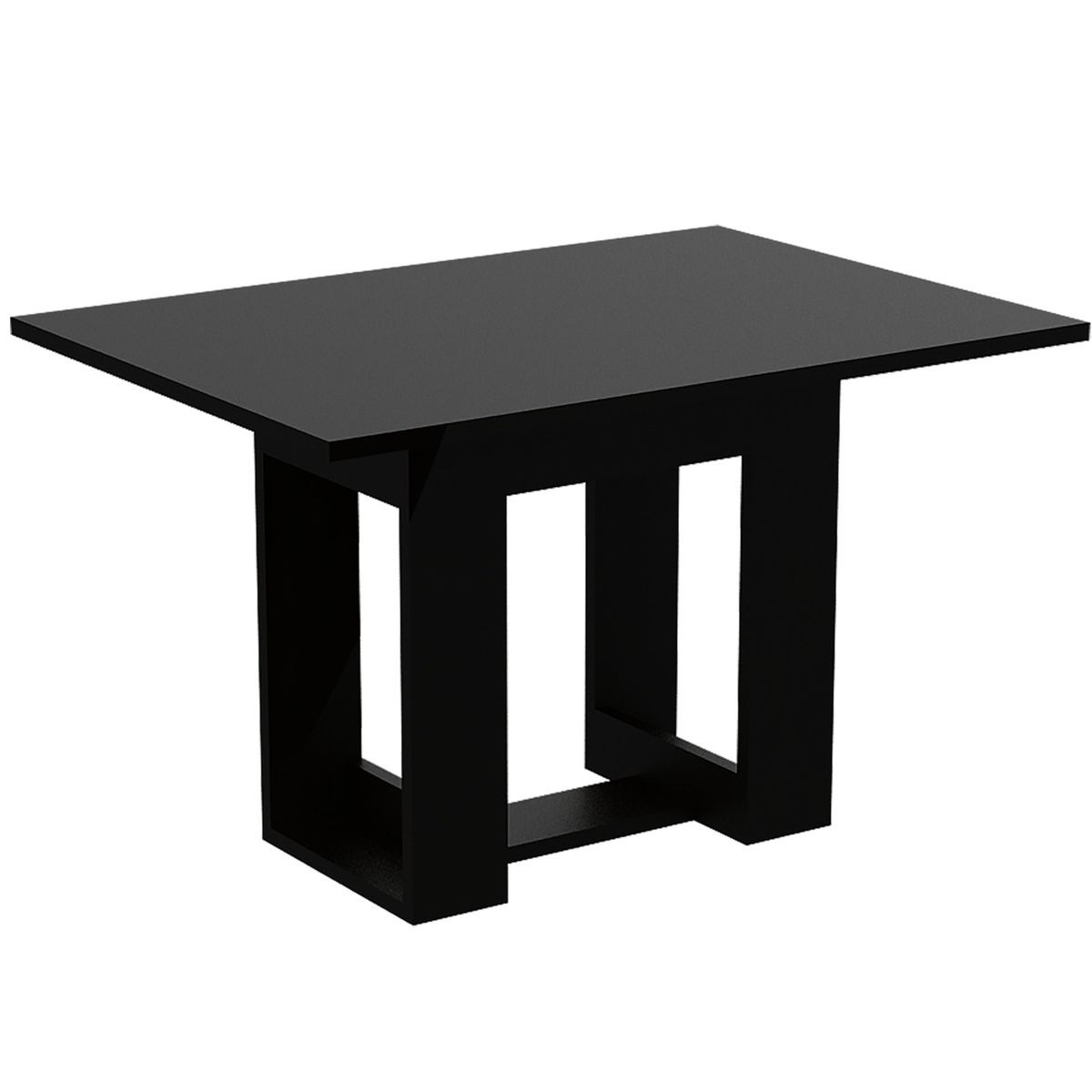 FMFURNITURE - Mesa De Comedor Negro 74.05x120x85 cm