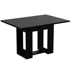 FMFURNITURE - Mesa De Comedor Negro 74.05x120x85 cm