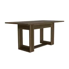 FMFURNITURE - Mesa De Comedor Café Oscuro 74x160x85 cm