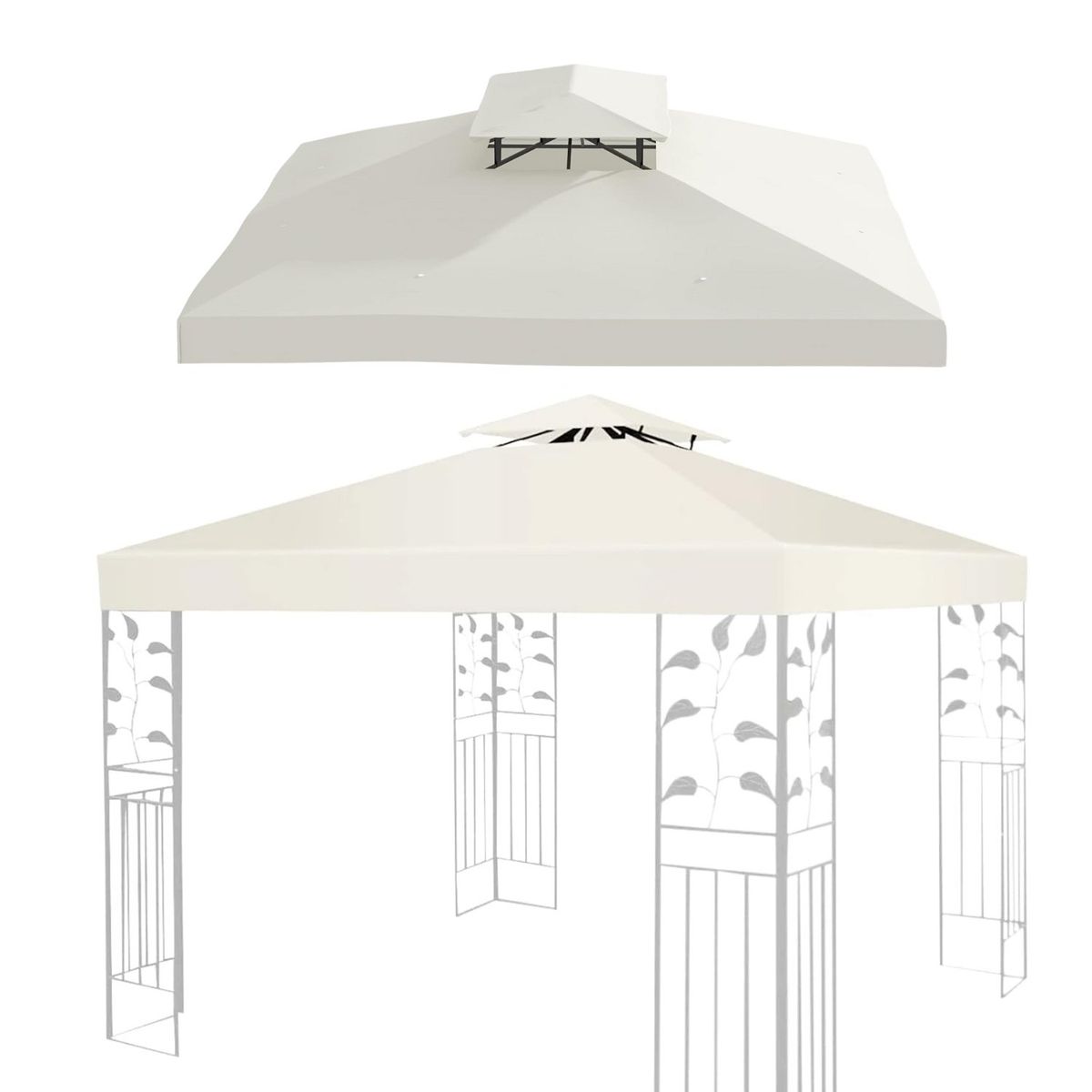 GENERICO - Repuesto De Techo Para Toldo 3x3 Mt Impermeable Filtro Uv