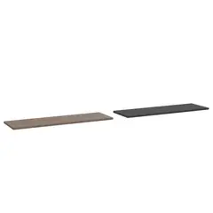 FMFURNITURE - Set 2 Repisas 160X25X15 Cm Fm-001G Gris Y Café Claro