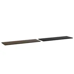FMFURNITURE - Set 2 Repisas 160X25X15 Cm Fm-001O Café Oscuro Y Negro