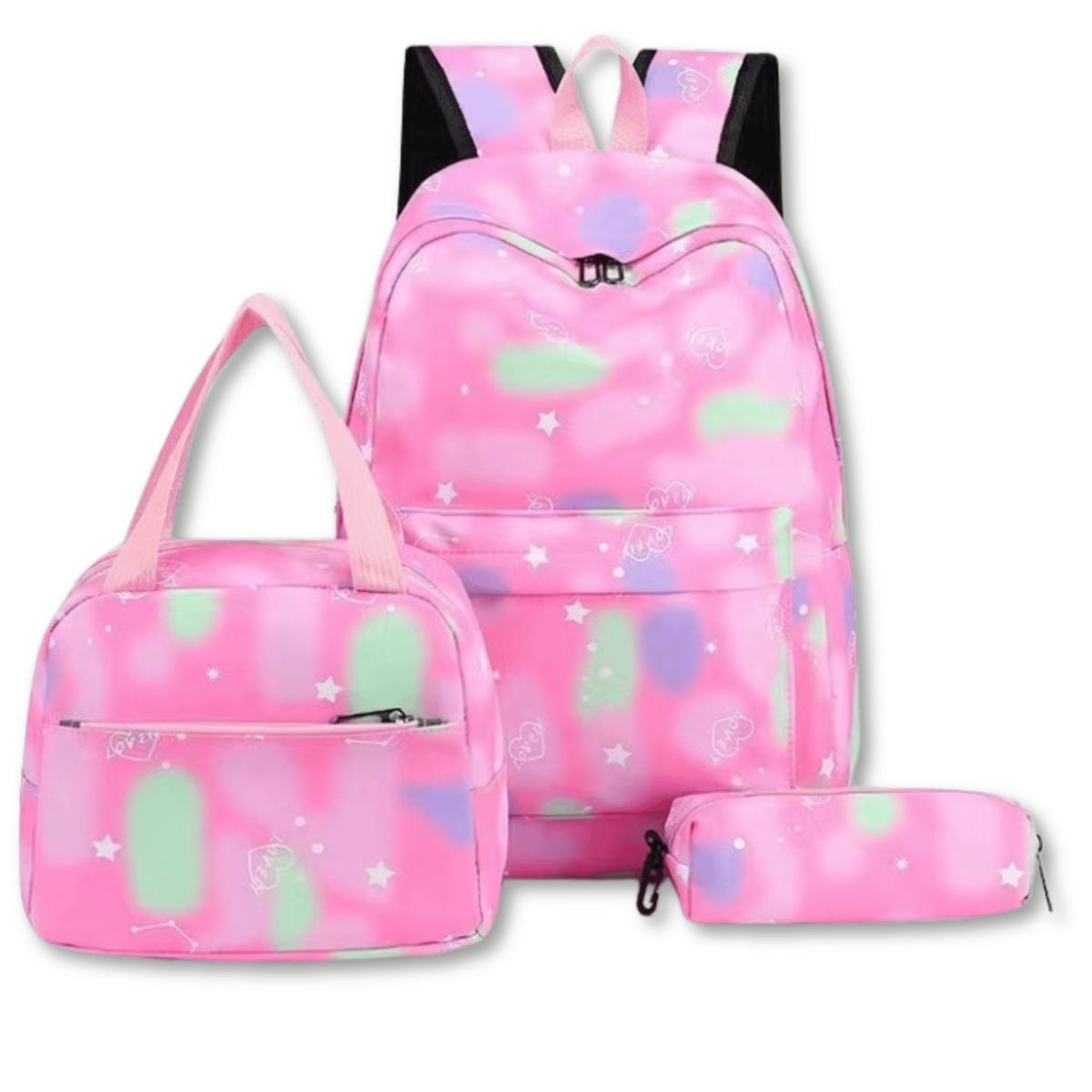 UTILISIMO - Pack Mochila Lonchera Estuche 43cm Juvenil y Escolar Light Fuchsia