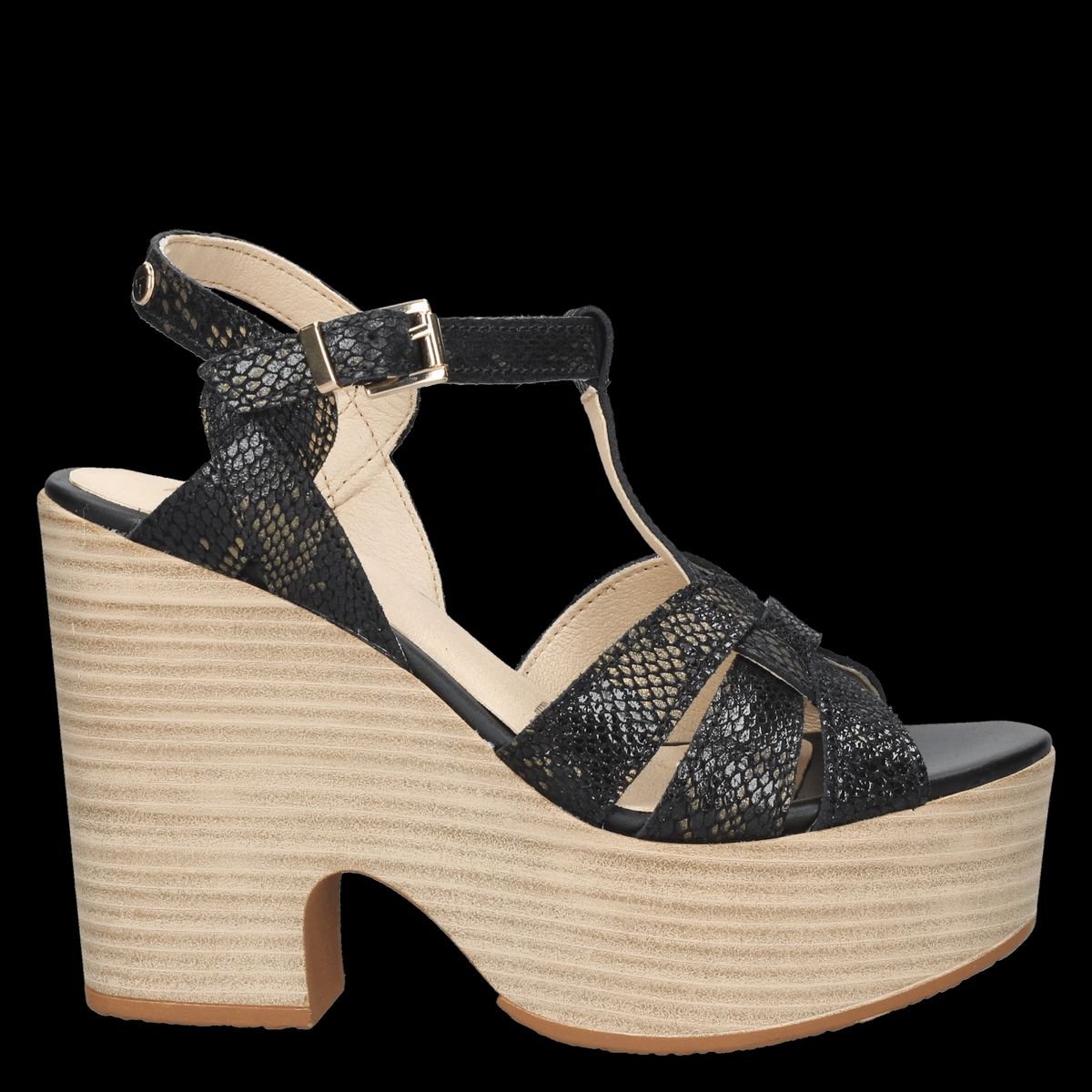 MINGO - Sandalia Casual Negro Mingo