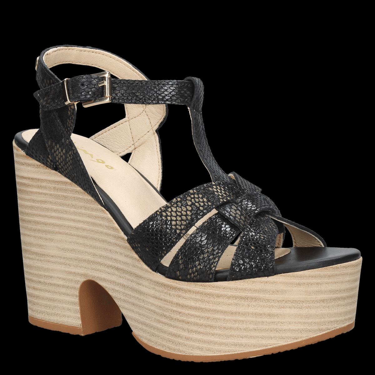 MINGO - Sandalia Casual Negro Mingo