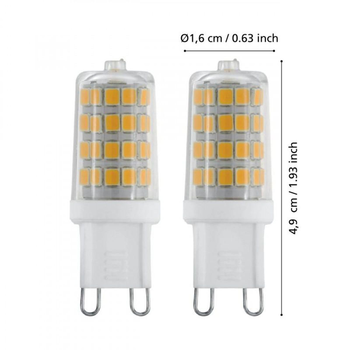 EGLO - Ampolleta LMLED Acrílico Transparente 3W G9 LED PACK 2U Cod110155