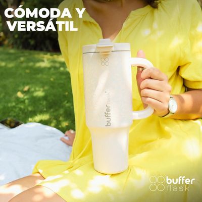 Imagen 2 del producto Vaso Termico Frio y Calor Termo Mug Buffer 1200Lt Inoxidable - Rosa claro