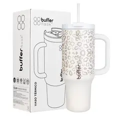 BUFFER FLASK - Vaso Termico Frio y Calor Termo Mug Buffer 1200Lt Inoxidable - Blanco