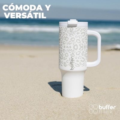 Imagen 2 del producto Vaso Termico Frio y Calor Termo Mug Buffer 1200Lt Inoxidable - Blanco