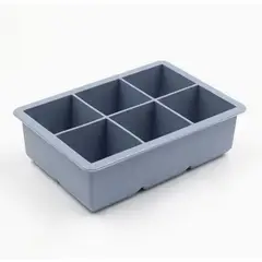 GENERAL TIRE - Cubetera Hielera Molde Silicona 6 Cubos Grandes Con Tapa