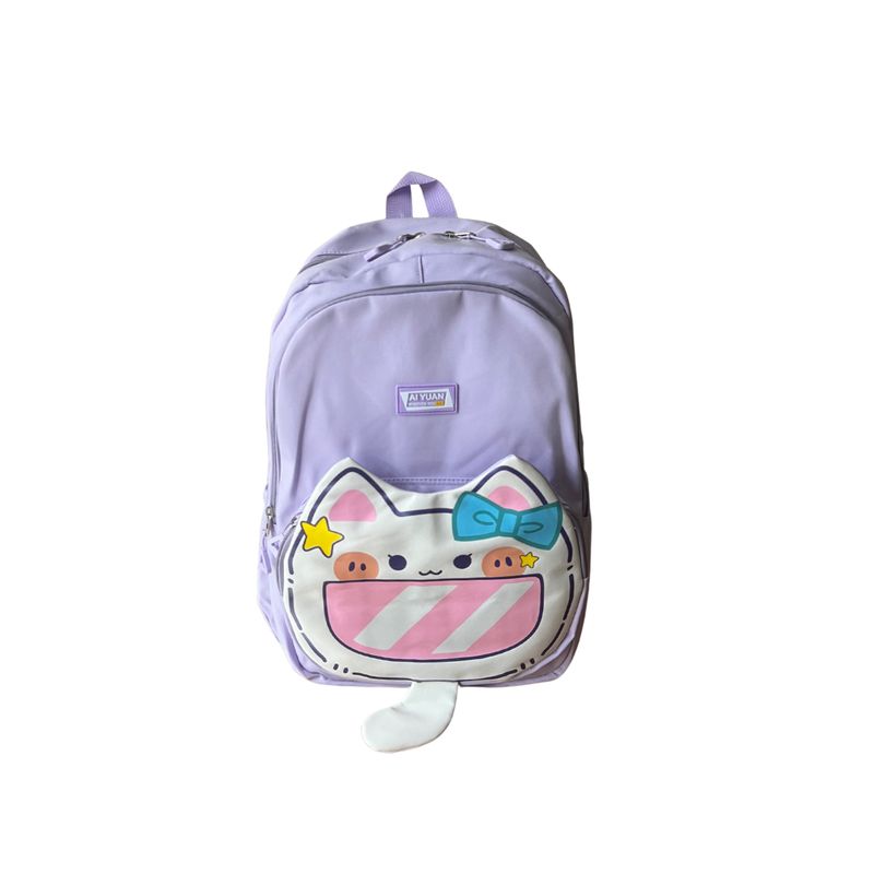 GENERICO - Mochila Escolar Juvenil Kawaii Diseño Gata