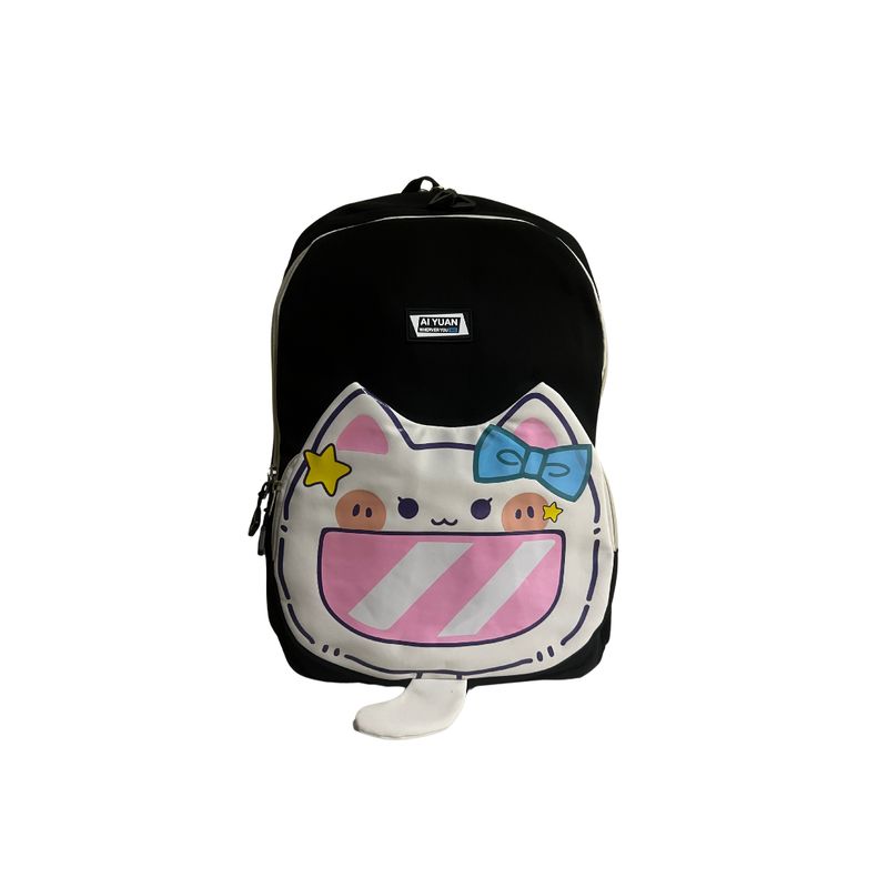 GENERICO - Mochila Escolar Juvenil Kawaii Diseño Gata