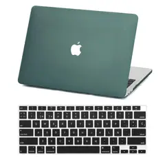 GENERICO - Kit Carcasa Mate y Protector Para MacBook Air M1 y 2020/18 - Verde oscuro