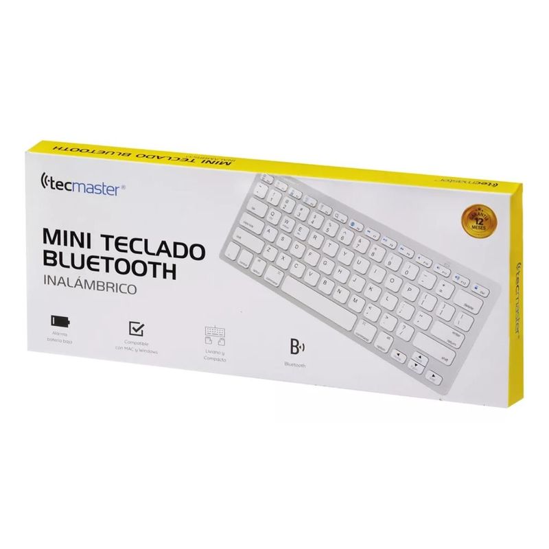 TECMASTER - Mini Teclado Bluetooth Portatil Liviano Para Mac Y Windows