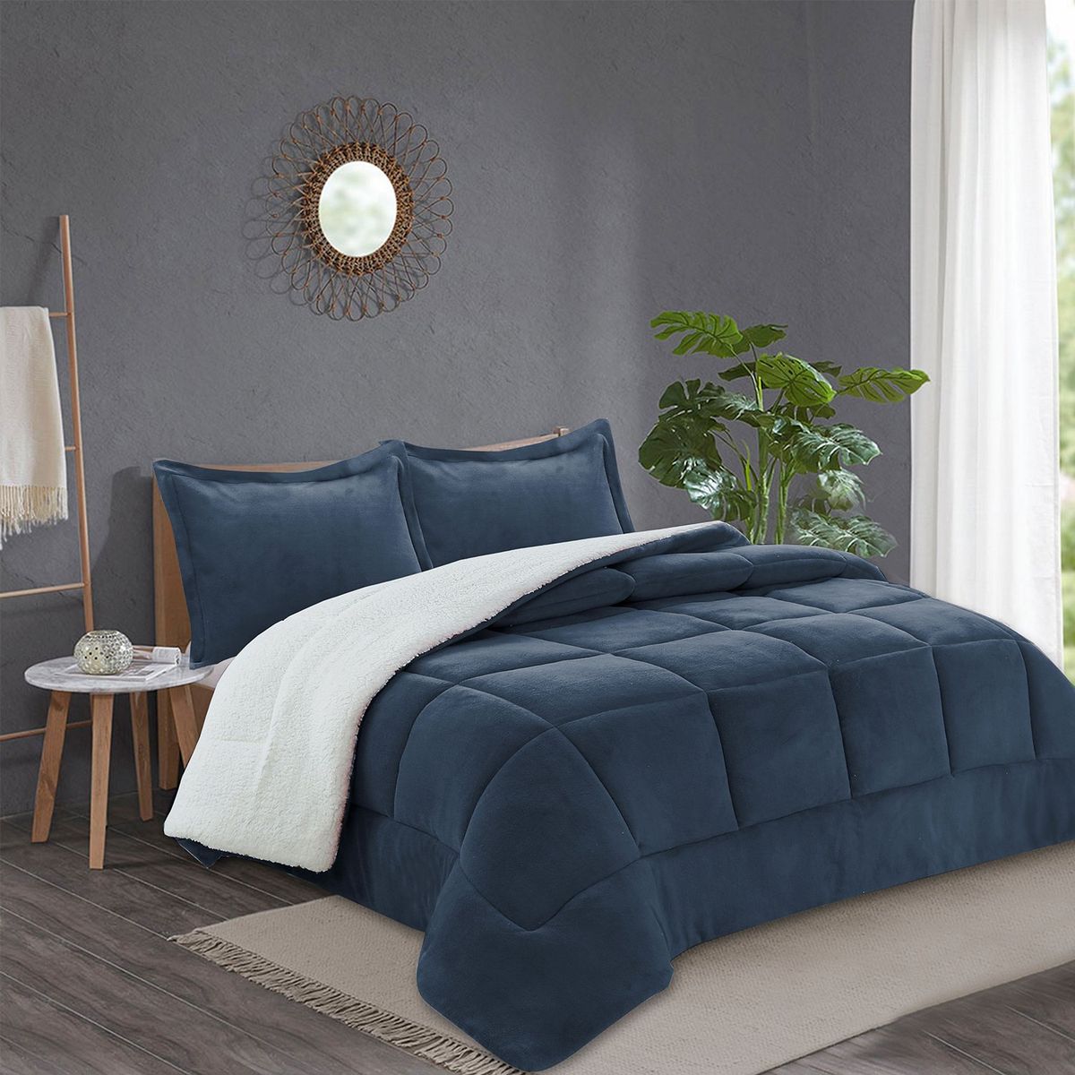 ANDES - PLUMON ANDES CHIPORRO LISO AZUL 2 PLAZA